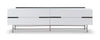 Gillmore Space Alberto Four Drawer Low Sideboard White With Dark Chrome Accent
