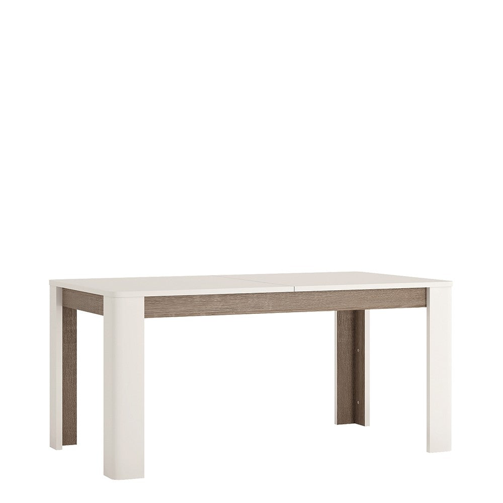 Axton Norwood Living Extending Dining Table + 4 Milan High Back Chair Dark Brown