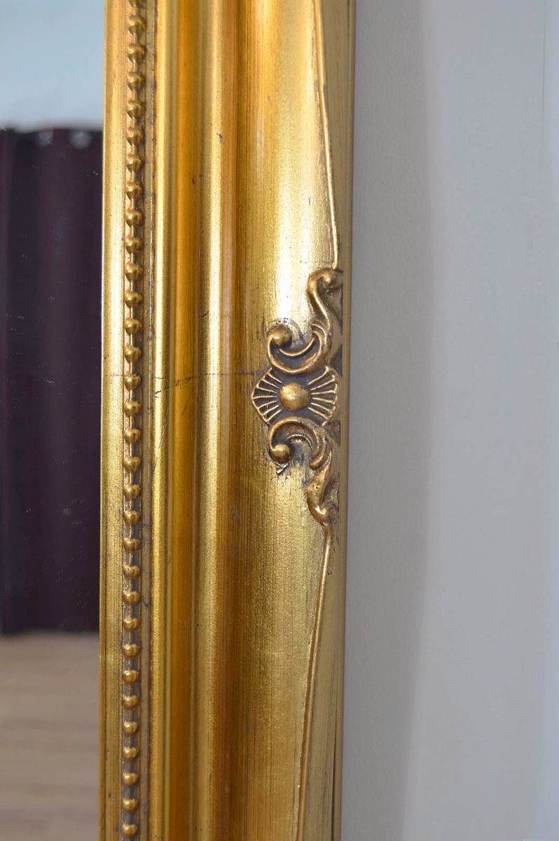 Carrington Vintage Gold Baroque Antique Design Leaner Mirror 168 x 107 CM