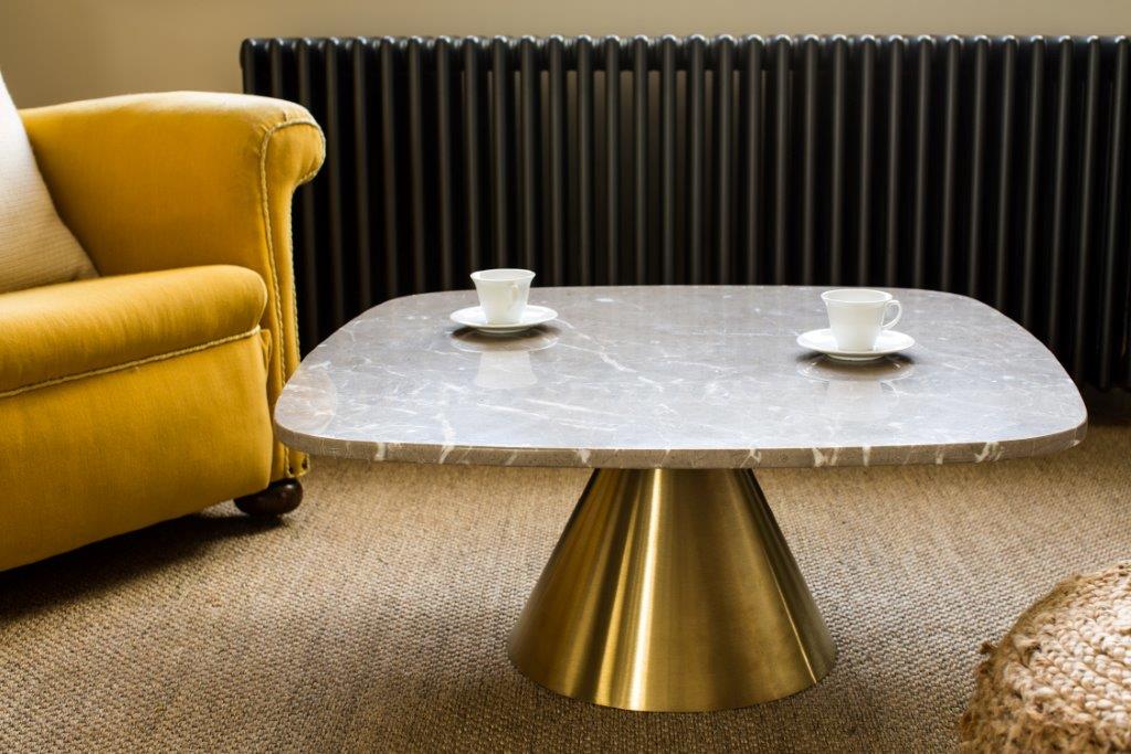 Gillmore Space Oscar Square Coffee Table White Marble 