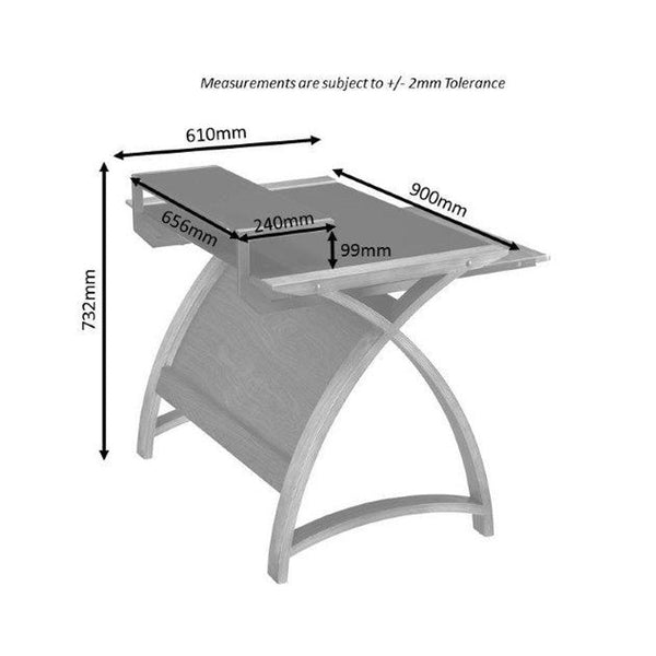 Jual Furnishings Helsinki Desk 900 Grey