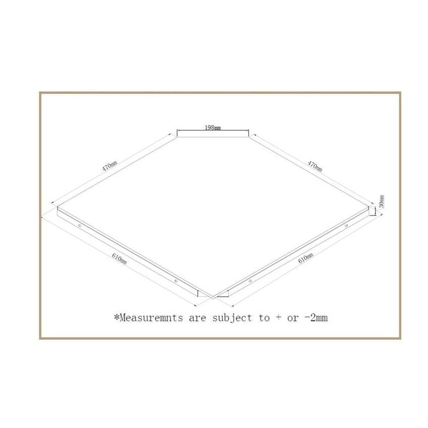 Jual Furnishings Helsinki Glass Corner Connector White