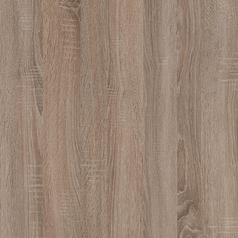 Axton Norwood Living Tall Glazed Narrow Display Unit (RHD) In White With A Truffle Oak Trim