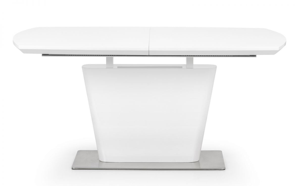 Julian Bowen White High Gloss Extending Como Dining Set With Chairs