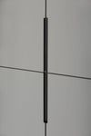 Gillmore Space Alberto Wardrobe Grey With Dark Chrome Accent