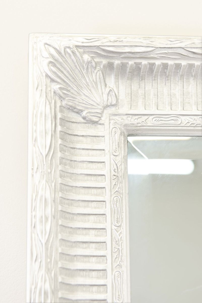 Carrington Baroque Vintage White Antique Design Large Leaner Mirror 5ft7 x 3ft7 172 x 111CM
