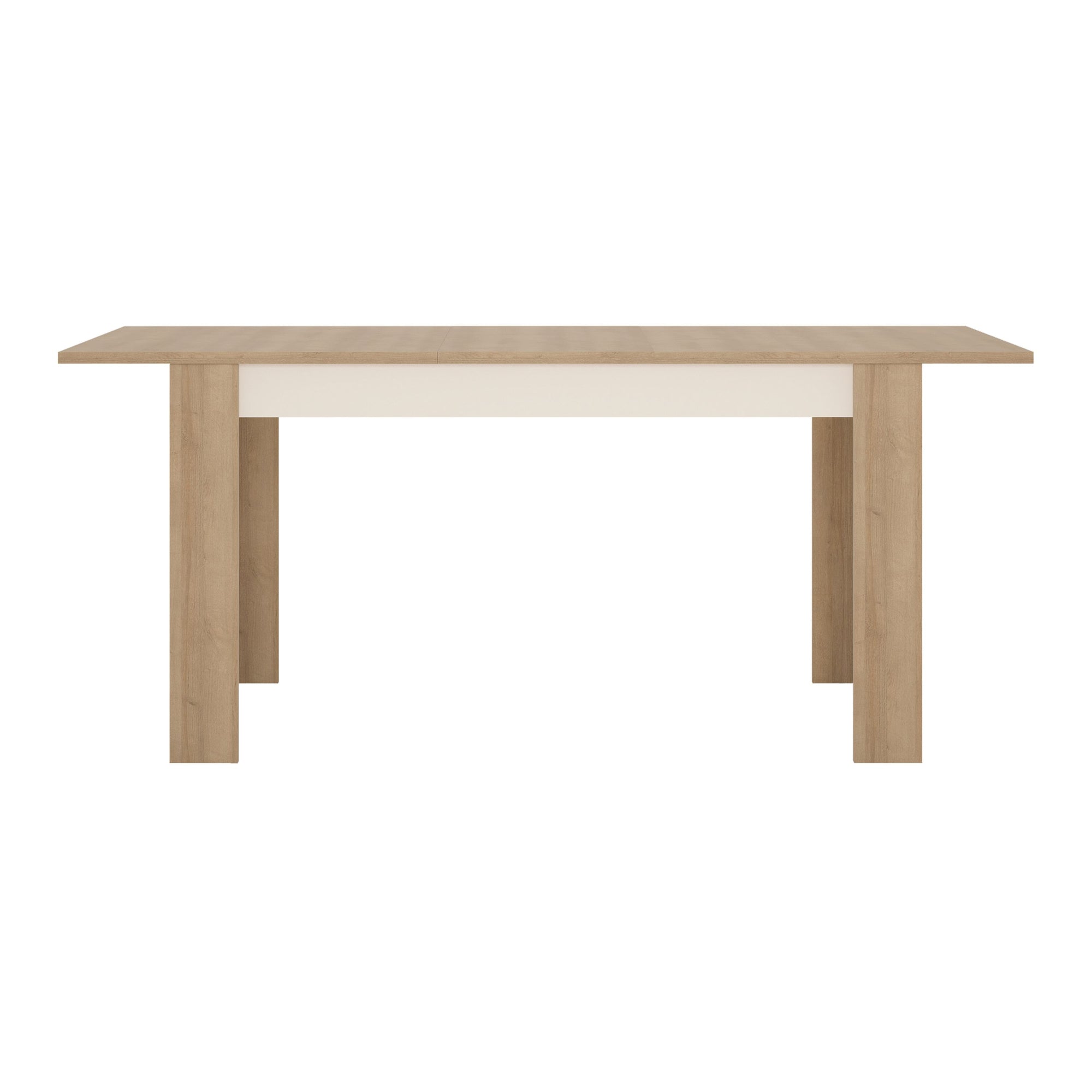 Axton Woodlawn Medium extending dining table 140/180 cm + 6 Milan High Back Chair White