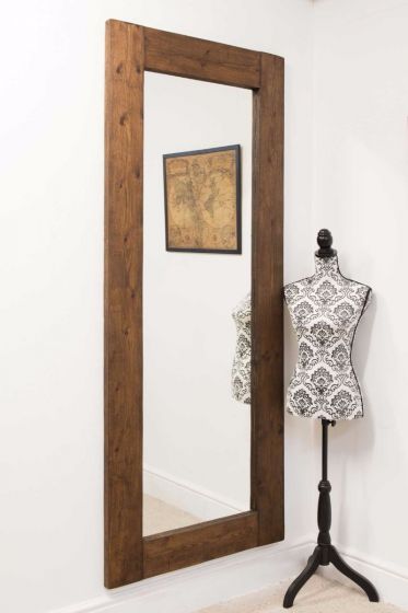 Carrington  Dark Natural Wood Large Full Length Mirror 208 x 86 CM