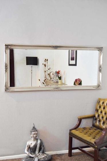 Carrington Silver Detailed Dress Mirror 165 x 76 CM